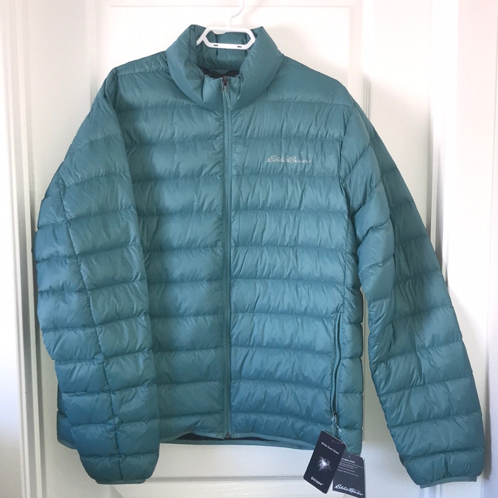 Eddie Bauer White Duck Down Jacket
